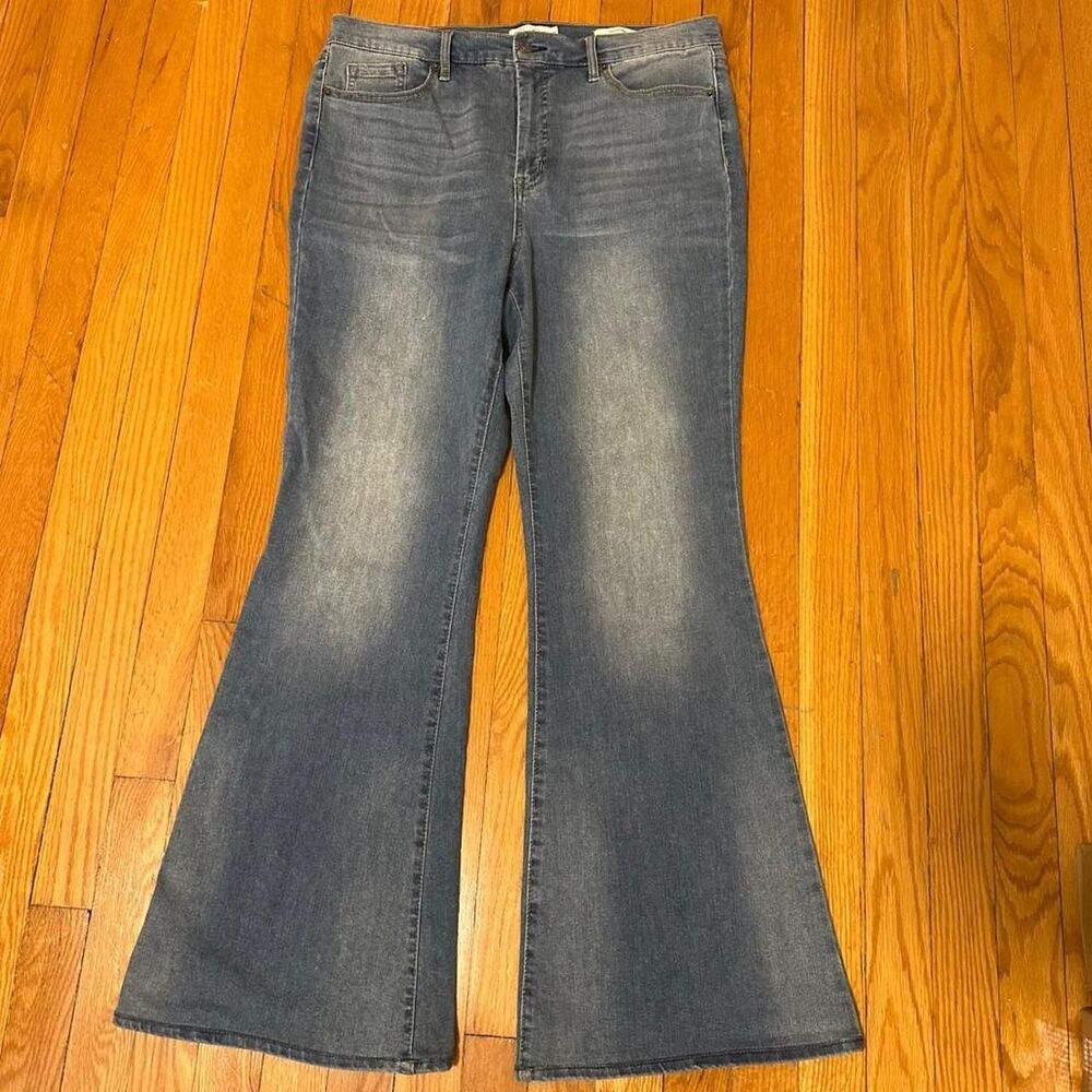 Jessica Simpson Charmed Flare Jeans Womens 32 Stretch Blue Denim Bell Bottom Y2K
